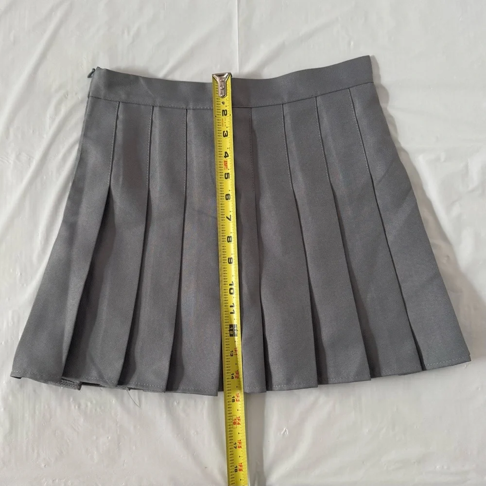Gray Pleated Women's Skirt - Picture 6 of 9